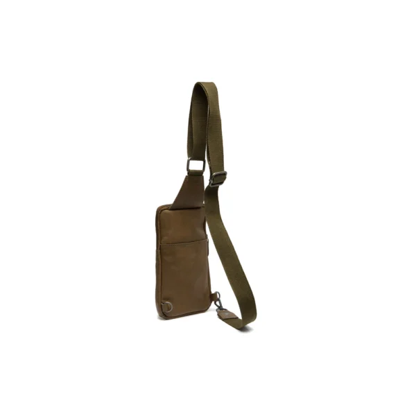 The Chesterfield Brand Borsa A Tracolla In Pelle Verde Oliva Cambridge - immagine 2