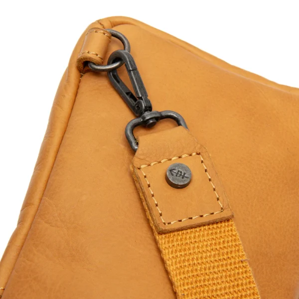 The Chesterfield Brand Borsa A Tracolla In Pelle Giallo Ocra Cambridge - immagine 3