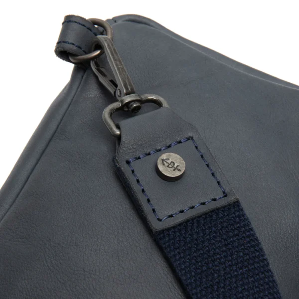 The Chesterfield Brand Borsa A Tracolla In Pelle Blu Navy Cambridge - immagine 3