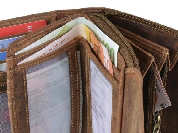 Greenburry Portafoglio Donna con Zip RFID in Pelle Vintage - immagine 8