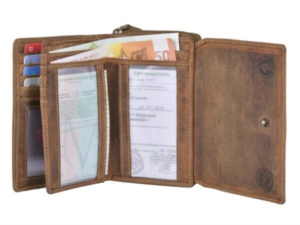 Greenburry Portafoglio Donna con Zip RFID in Pelle Vintage - immagine 9