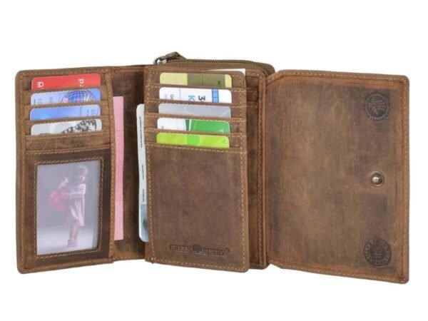 Greenburry Portafoglio Donna con Zip RFID in Pelle Vintage - immagine 10