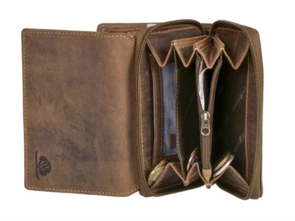 Greenburry Portafoglio Donna con Zip RFID in Pelle Vintage - immagine 11