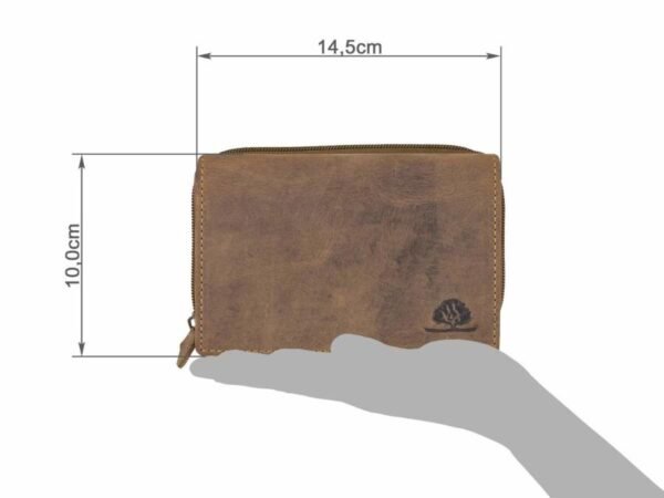 Greenburry Portafoglio Donna con Zip RFID in Pelle Vintage - immagine 2