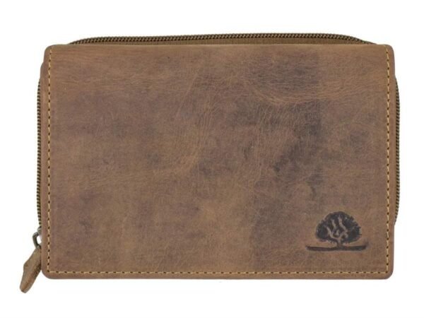 Greenburry Portafoglio Donna con Zip RFID in Pelle Vintage