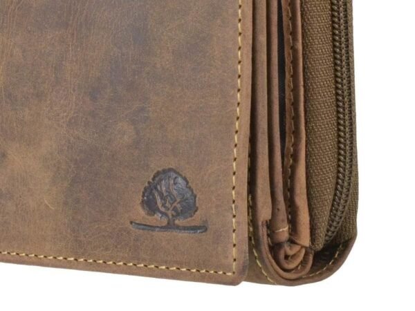 Greenburry Portafoglio Donna con Zip RFID in Pelle Vintage - immagine 5