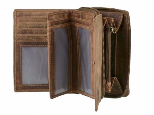 Greenburry Portafoglio Donna con Zip RFID in Pelle Vintage - immagine 6