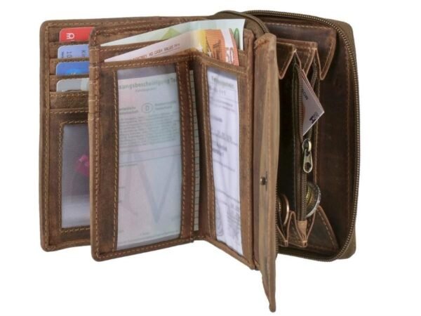 Greenburry Portafoglio Donna con Zip RFID in Pelle Vintage - immagine 7