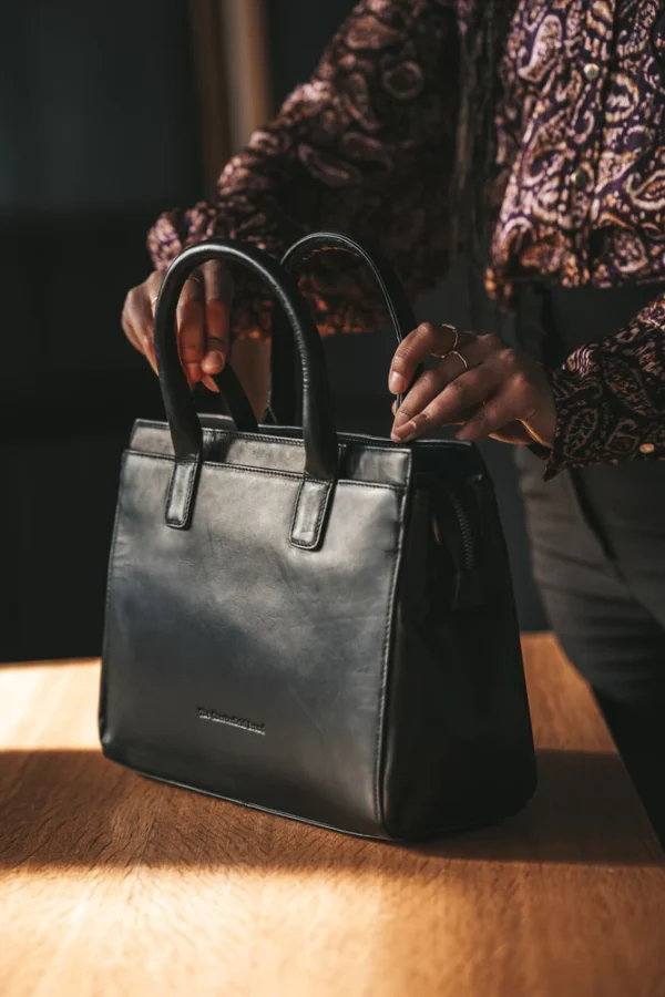 The Chesterfield Brand Borsa A Tracolla In Pelle Nero Garda - immagine 6