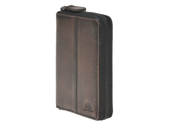 Greenburry Portafoglio Donna Con Zip RFID Distressed Teak Brown - immagine 7