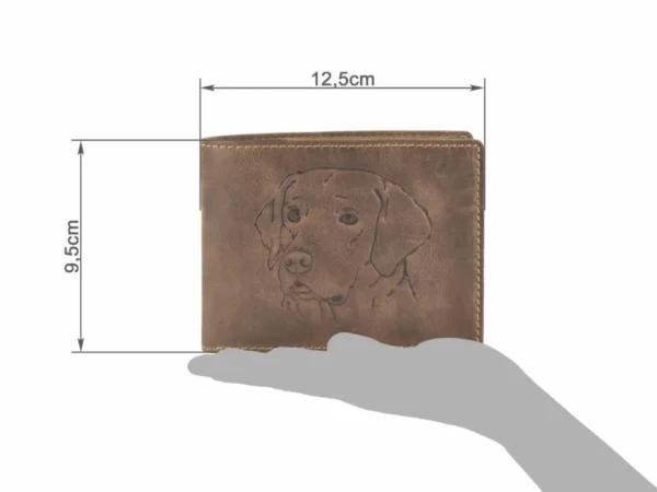 Greenburry Portafoglio 2 Scomparti "Dog" in Pelle Vintage - immagine 4