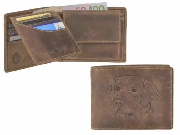 Greenburry Portafoglio 2 Scomparti "Dog" in Pelle Vintage - immagine 3
