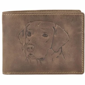 Greenburry Portafoglio 2 Scomparti "Dog" in Pelle Vintage