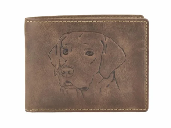 Greenburry Portafoglio 2 Scomparti "Dog" in Pelle Vintage