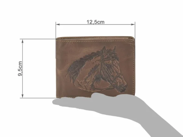 Greenburry Portafoglio 2 Scomparti "Cavallo" in Pelle Vintage - immagine 3