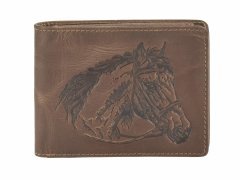 Greenburry Portafoglio 2 Scomparti "Cavallo" in Pelle Vintage