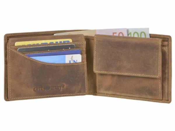 Greenburry Portafoglio 2 Scomparti "Lupo" in Pelle Vintage - immagine 8