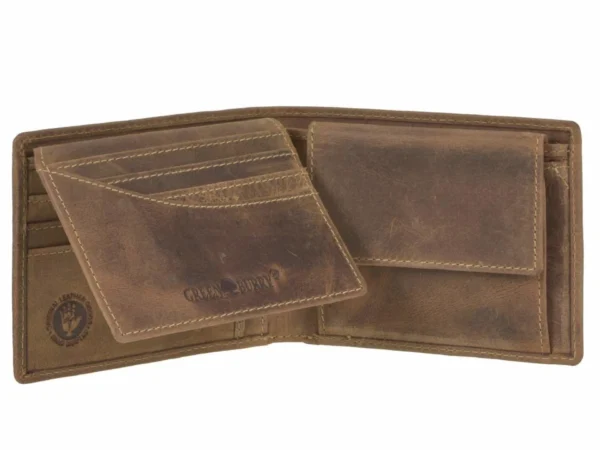 Greenburry Portafoglio 2 Scomparti "Lupo" in Pelle Vintage - immagine 11