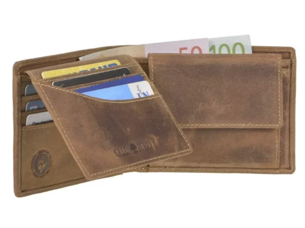Greenburry Portafoglio 2 Scomparti "Lupo" in Pelle Vintage - immagine 10