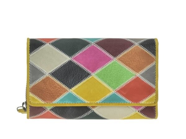 Greenburry Portafoglio Donna Con Zip Candy-Shop Zickzack Multi
