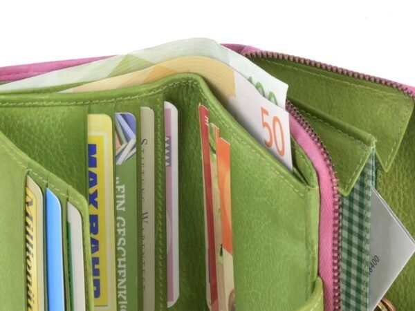 Greenburry Portafoglio Donna Con Zip Candy-Shop Fucsia/Forest In Pelle - immagine 5