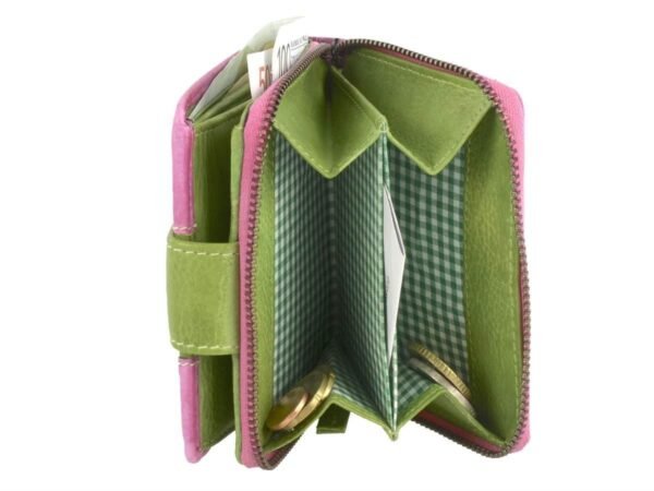 Greenburry Portafoglio Donna Con Zip Candy-Shop Fucsia/Forest In Pelle - immagine 4