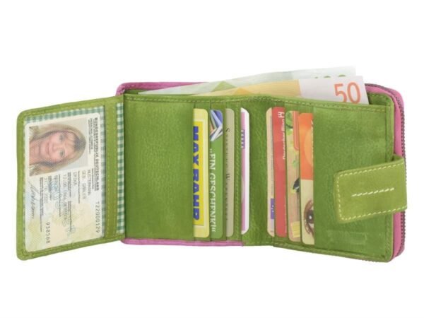 Greenburry Portafoglio Donna Con Zip Candy-Shop Fucsia/Forest In Pelle - immagine 3