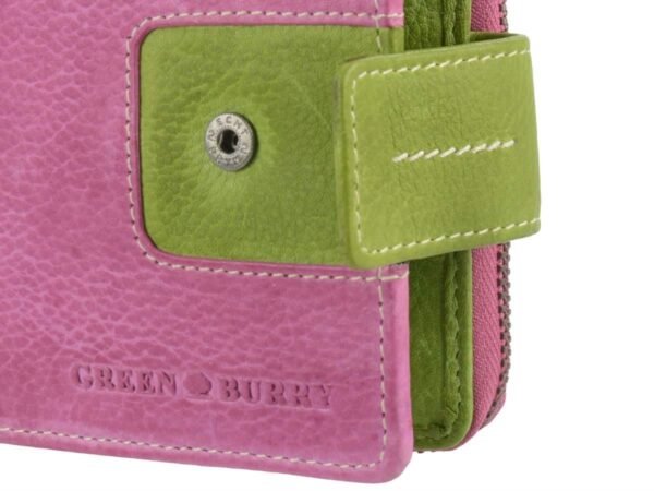 Greenburry Portafoglio Donna Con Zip Candy-Shop Fucsia/Forest In Pelle - immagine 9