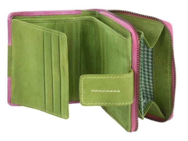 Greenburry Portafoglio Donna Con Zip Candy-Shop Fucsia/Forest In Pelle - immagine 7