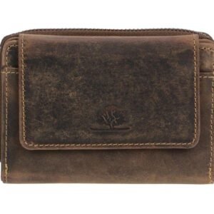 Greenburry Portafoglio Donna con Zip RFID in Pelle Vintage