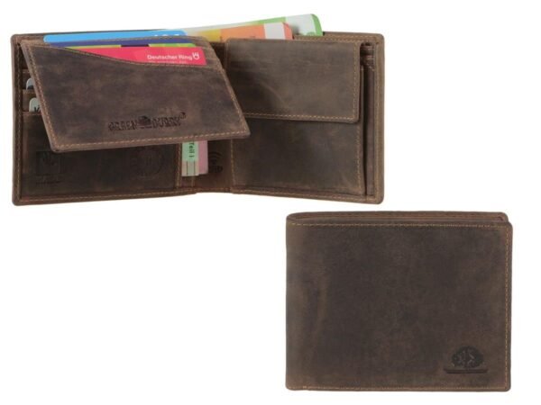 Greenburry Portafoglio 2 Scomparti RFID Marrone in Pelle Vintage - immagine 10