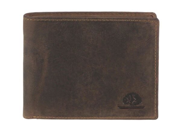 Greenburry Portafoglio 2 Scomparti RFID Marrone in Pelle Vintage