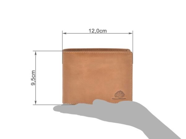Greenburry Portafoglio Uomo Pieghevole 1 Pezzo RFID Marrone Nocciola Tornado - immagine 8