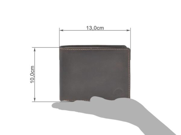 Greenburry Portafoglio Uomo Pieghevole 2 Pezzi RFID Marrone Teak Tornado - immagine 10