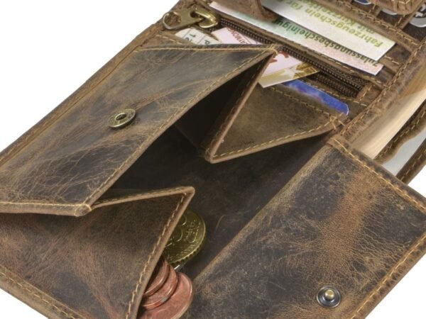 Greenburry Vintage Portafoglio Biker Con Scomparto Banconote In Pelle - immagine 12