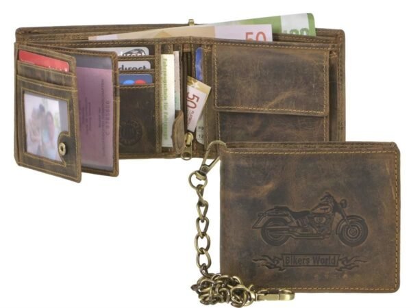 Greenburry Vintage Portafoglio Biker Con Scomparto Banconote In Pelle - immagine 3