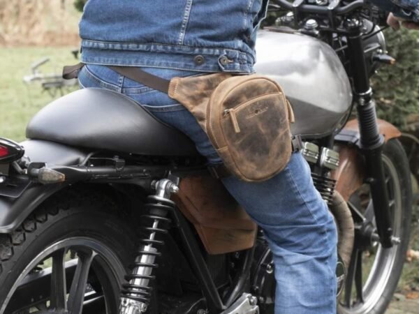 Greenburry Borsa Da Gamba Per Moto Vintage In Pelle - immagine 12