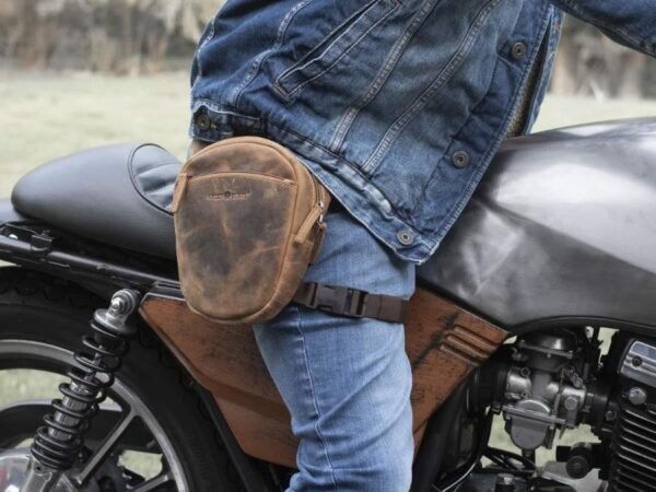 Greenburry Borsa Da Gamba Per Moto Vintage In Pelle - immagine 13
