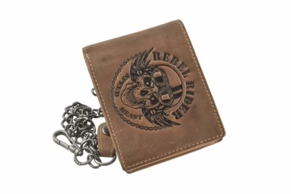 Greenburry Portafoglio Biker Rebel Rider Con Catena In Pelle - immagine 4