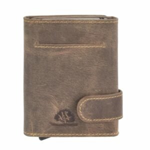 Greenburry Portacarte RFID con Zip Marrone