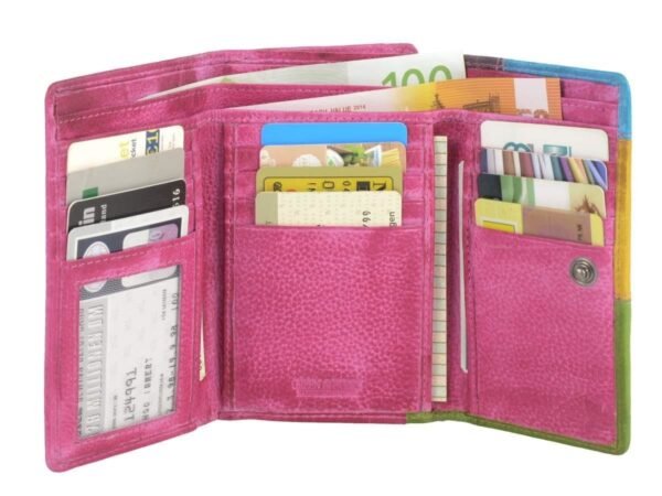 Greenburry Portafoglio Donna Con Zip Candy-Shop Fucsia/Multi In Pelle - immagine 5