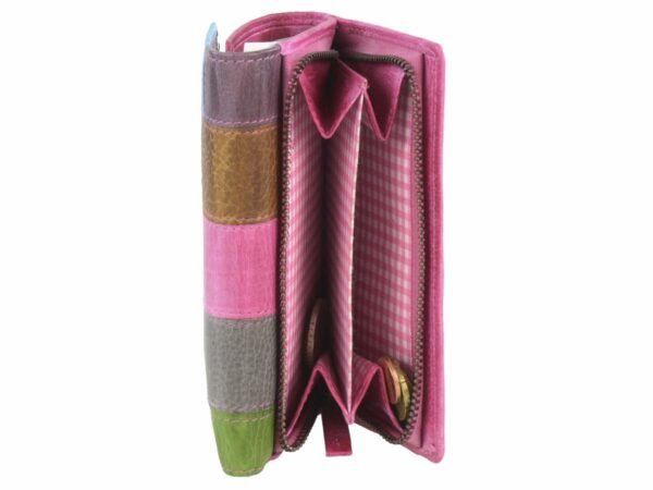 Greenburry Portafoglio Donna Con Zip Candy-Shop Fucsia/Multi In Pelle - immagine 4
