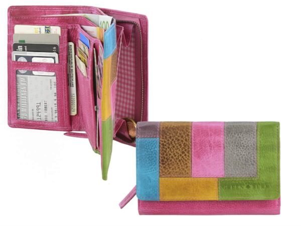 Greenburry Portafoglio Donna Con Zip Candy-Shop Fucsia/Multi In Pelle - immagine 12