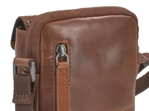 Greenburry Borsa a Spalla Piccola Porta Cellulare Waxy Vintage Tobacco Nut - immagine 8