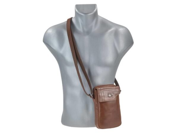 Greenburry Borsa a Spalla Piccola Porta Cellulare Waxy Vintage Tobacco Nut - immagine 9