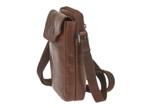 Greenburry Borsa a Spalla Piccola Porta Cellulare Waxy Vintage Tobacco Nut - immagine 6