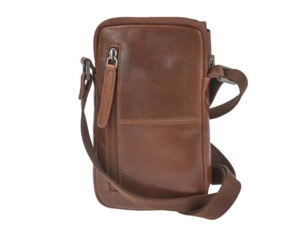 Greenburry Borsa a Spalla Piccola Porta Cellulare Waxy Vintage Tobacco Nut - immagine 7
