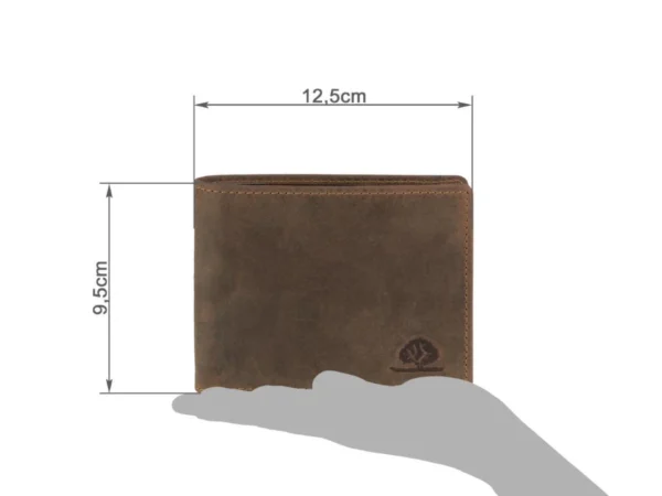 Greenburry Portafoglio 2 Scomparti RFID Marrone in Pelle Vintage - immagine 4
