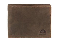 Greenburry Portafoglio Piatto RFID Marrone in Pelle Vintage