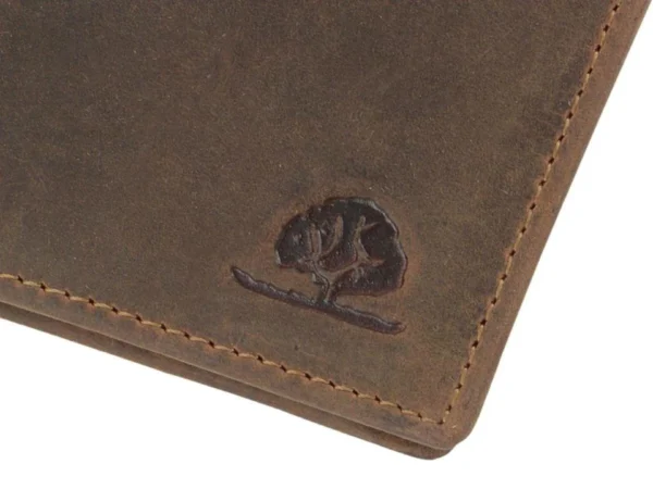 Greenburry Portafoglio 2 Scomparti RFID Marrone in Pelle Vintage - immagine 3